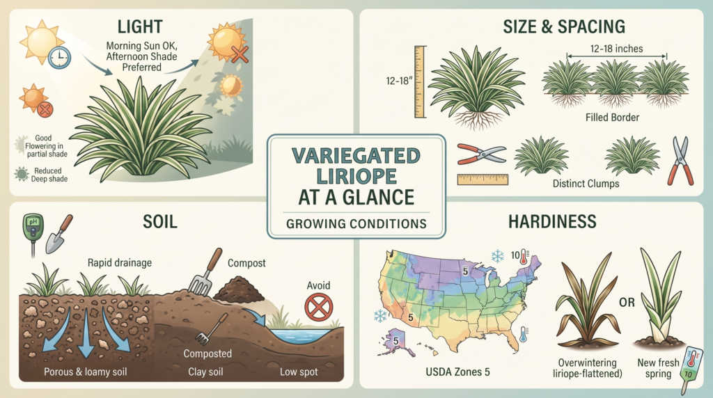 Variegated Liriope Plant Guide: Growing, Care, Uses & Problems
