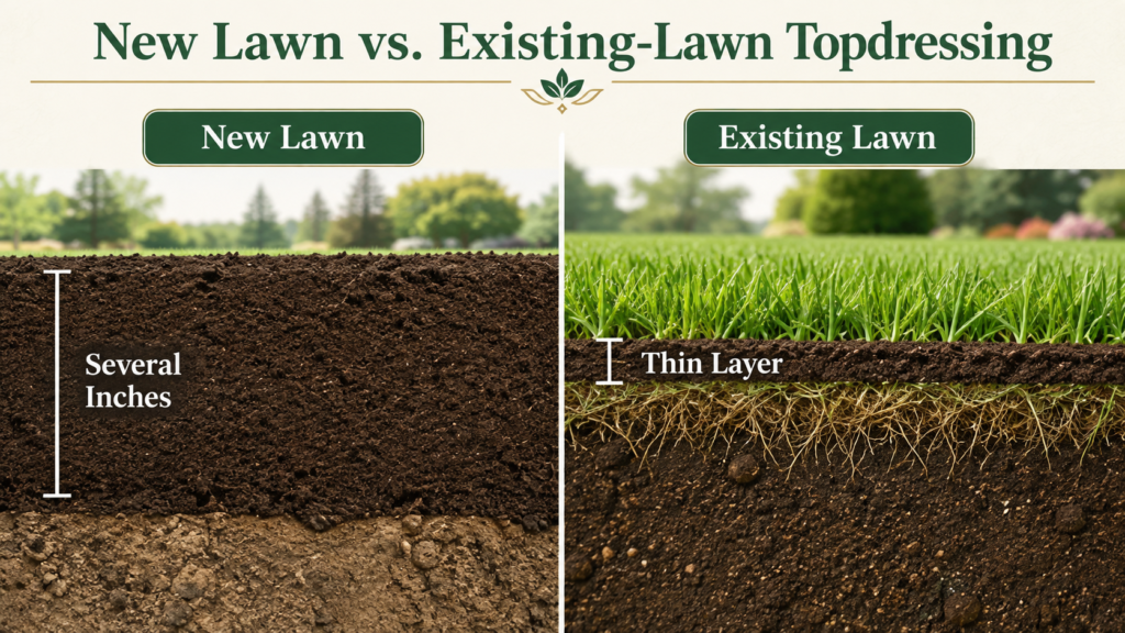 Bulk Soil & Topsoil: Uses, Types, Buying & Delivery Guide Topsoil application for new lawns and existing lawn topdressing