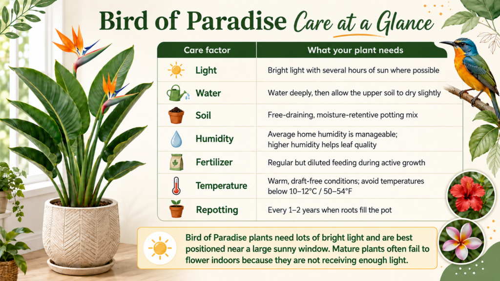 Bird of Paradise Plant – How to Grow, Care & Keep It Thriving Bird of Paradise care at a glance