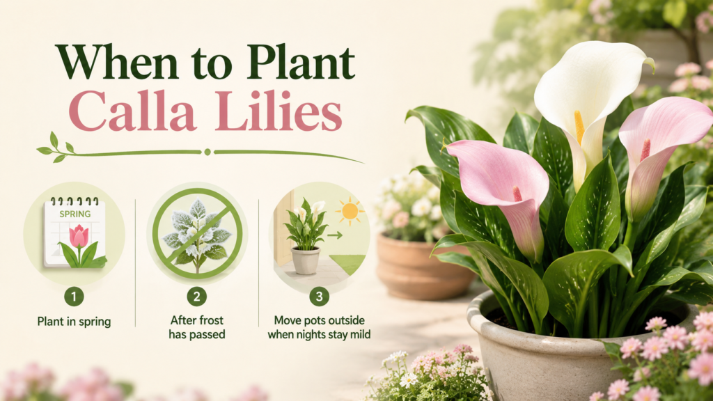 Calla Lily: How to Plant, Grow & Care for Calla Lilies Calla lily rhizomes planted in spring soil after frost period in a garden bed