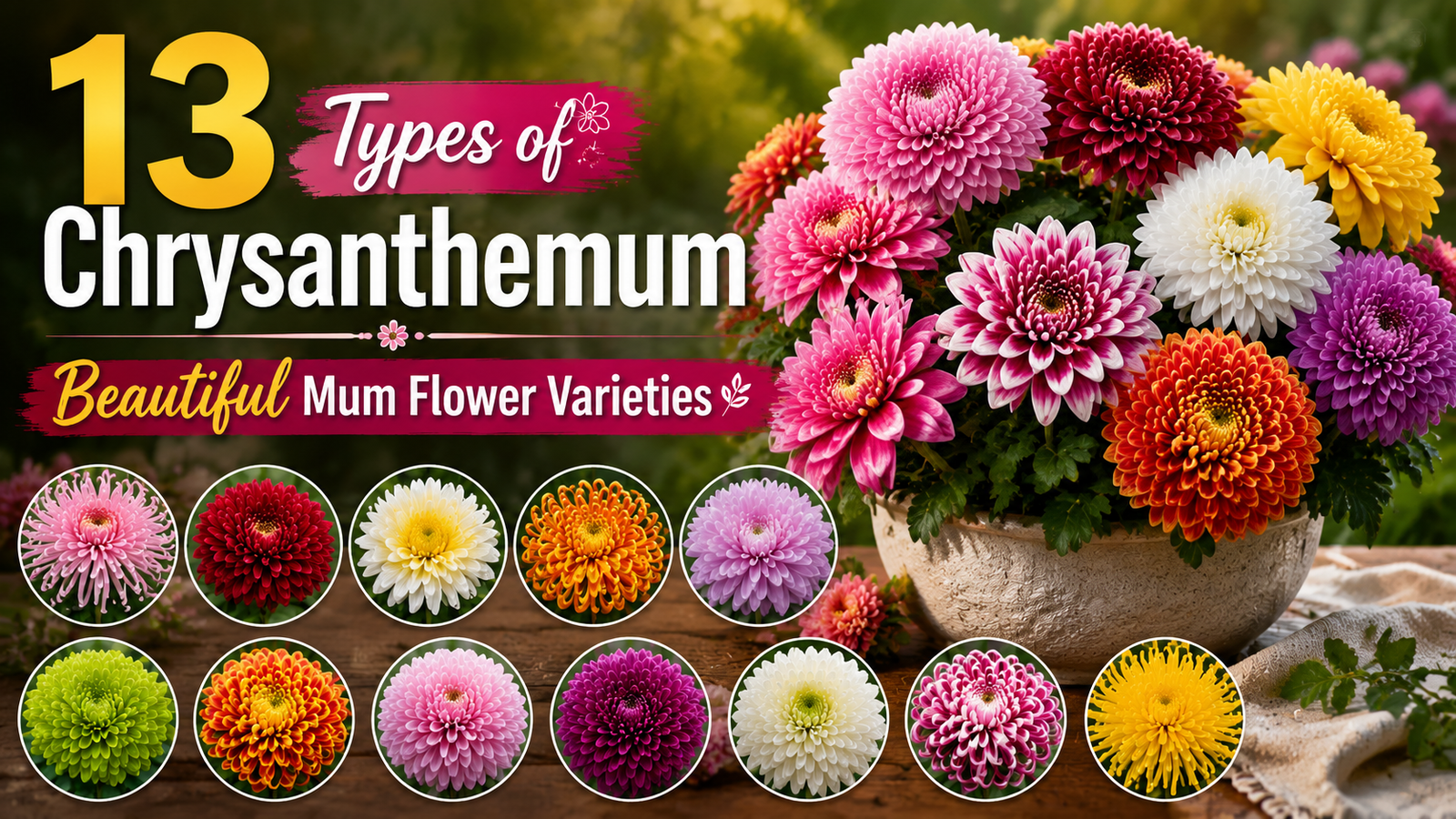 13 Types of Chrysanthemum: Beautiful Mum Flower Varieties chrysanthemum