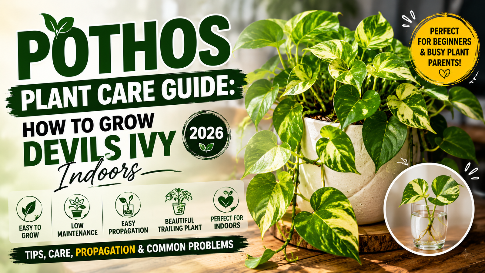 Pothos Plant Care Guide: How to Grow Devils Ivy Indoors (2026) pothos plant