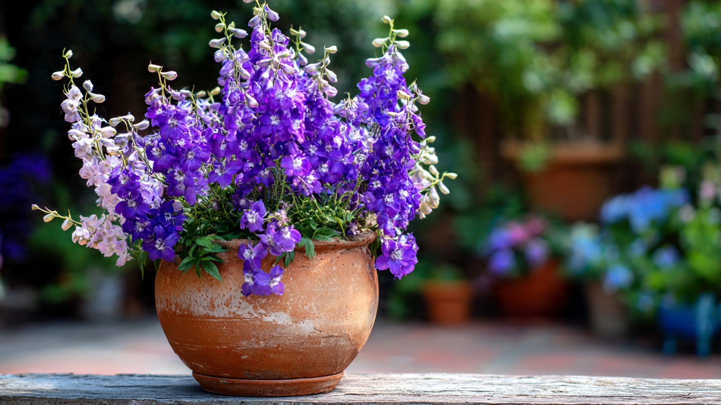 Larkspur and water lily — July birth flowers