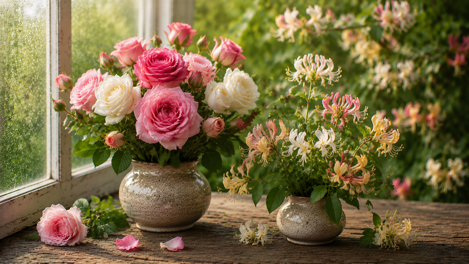Rose and honeysuckle — June birth flowers