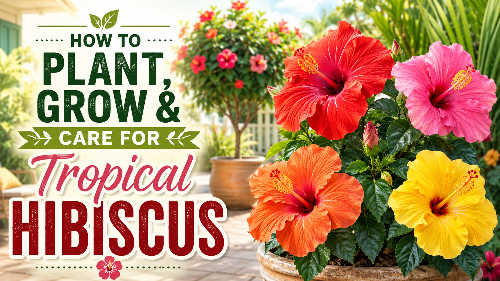 How To Plant, Grow & Care For Tropical Hibiscus hibiscus plant