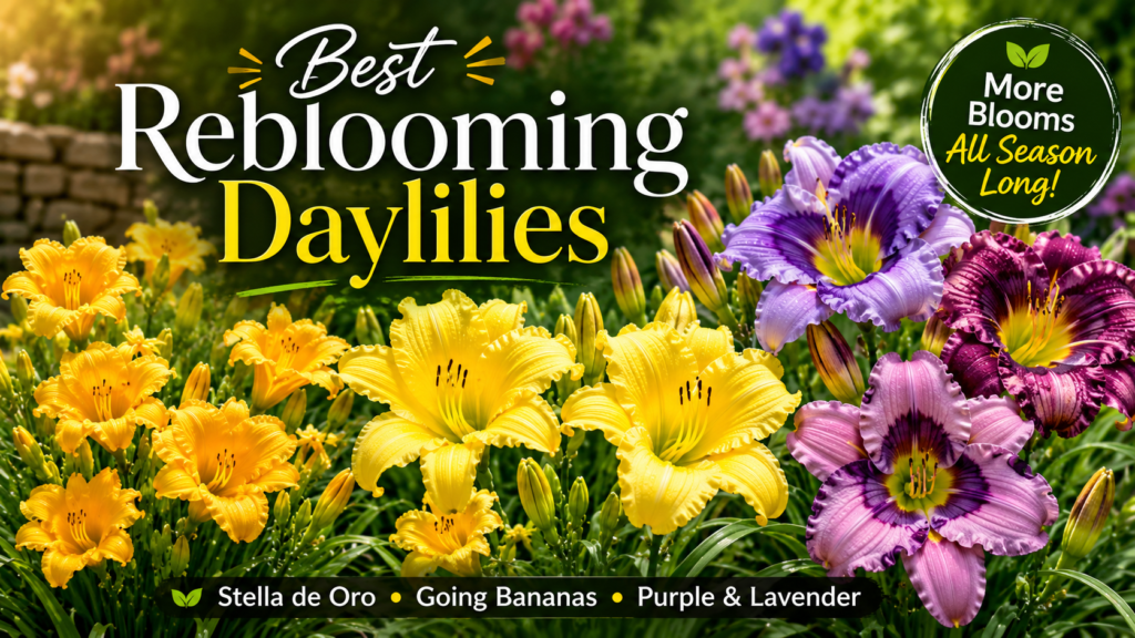 Reblooming Daylilies — Best Varieties That Not All Daylilies Bloom All Season 'Purple de Oro' Image: Rich grape-purple Purple de Oro daylily flower featuring a bright yellow throat.
'Lavender Blue Baby' Image: Ruffled blue-lavender petals of a Lavender Blue Baby daylily in a cottage garden.
