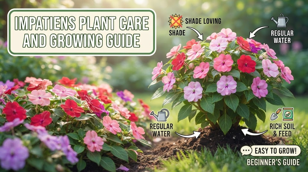 Impatiens Plant Care And Growing Guide Healthy pink and white impatiens growing in containers on a shaded patio.
