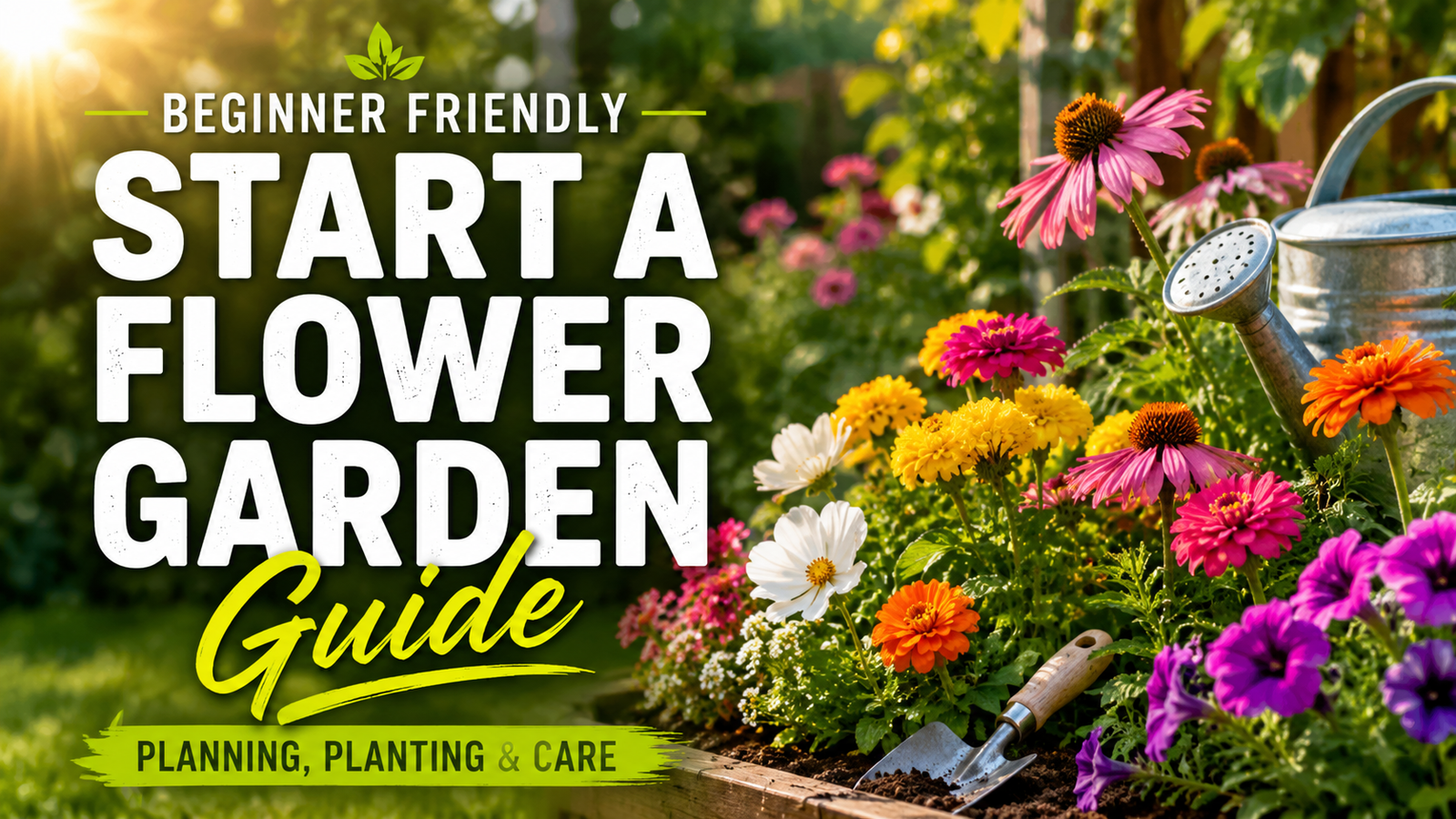 How to Start a Flower Garden: Planning, Planting & Care How to start a flower garden with colorful flowers in a well-planned garden