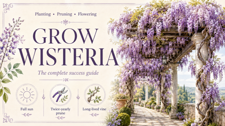 How to Grow Wisteria: Planting, Care & Growing Success Guide How to grow wisteria with healthy vines and beautiful purple flowers
