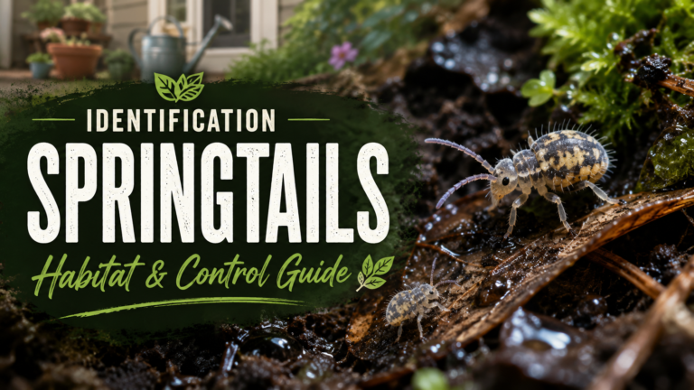 Springtails: Identification, Habitat & Control Guide Springtails gathered on moist soil and organic garden material