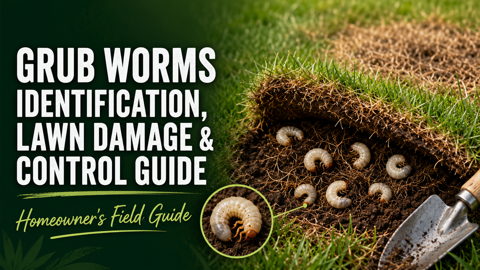 Grub Worms: Identification, Lawn Damage & Control Guide Grub worms in soil beneath damaged grass roots