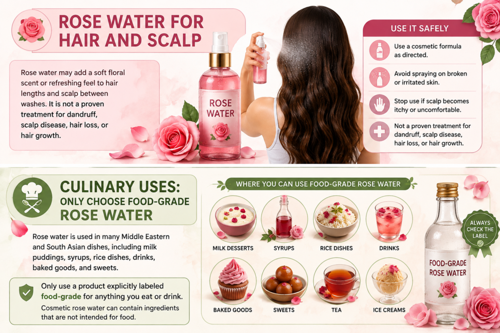 Rose Water: A Complete Guide to Its Uses, Benefits, Safety and How to Use It