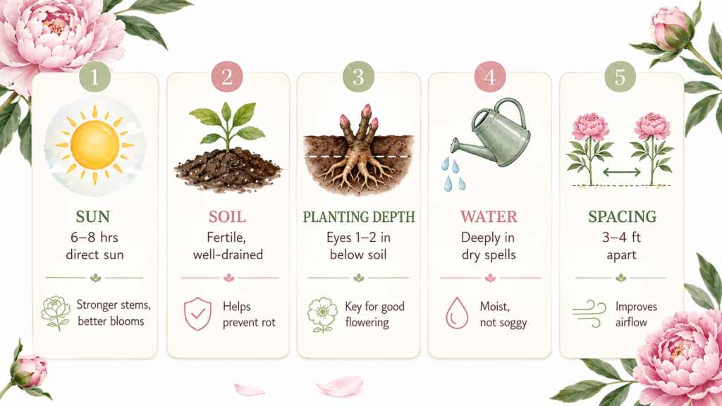 Learn How To Plant And Care For Your Peonies