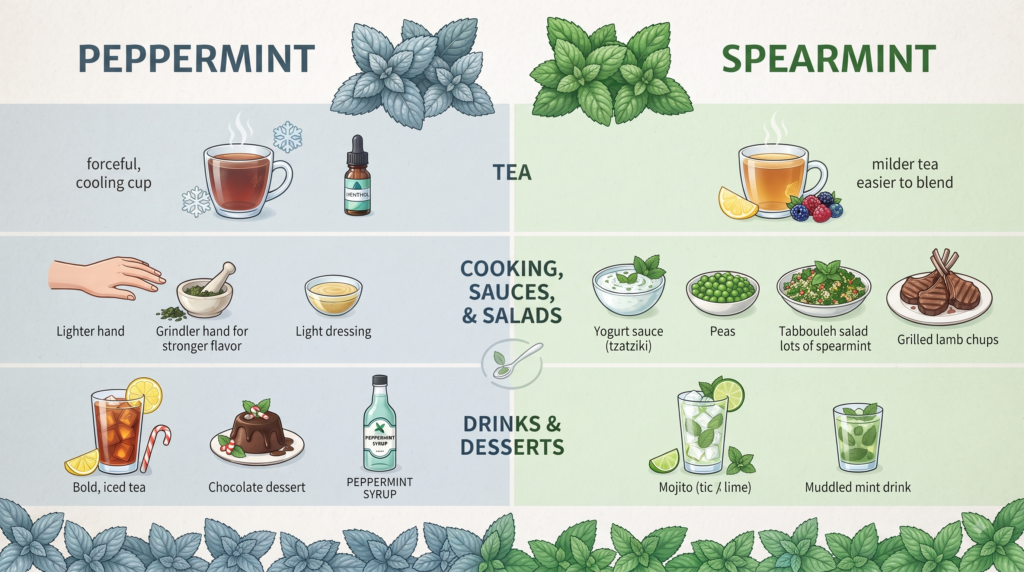 Peppermint vs Spearmint Plant: Differences, Uses, and Growing Tips