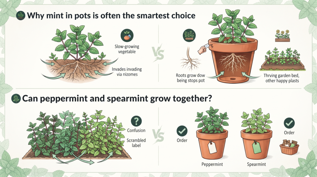 Peppermint vs Spearmint Plant: Differences, Uses, and Growing Tips