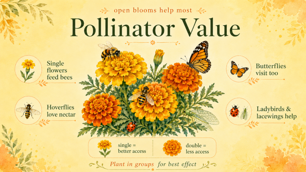 Marigolds Key Benefits Of Growing Them In Your Garden Yellow and orange marigolds growing together in a flower bed