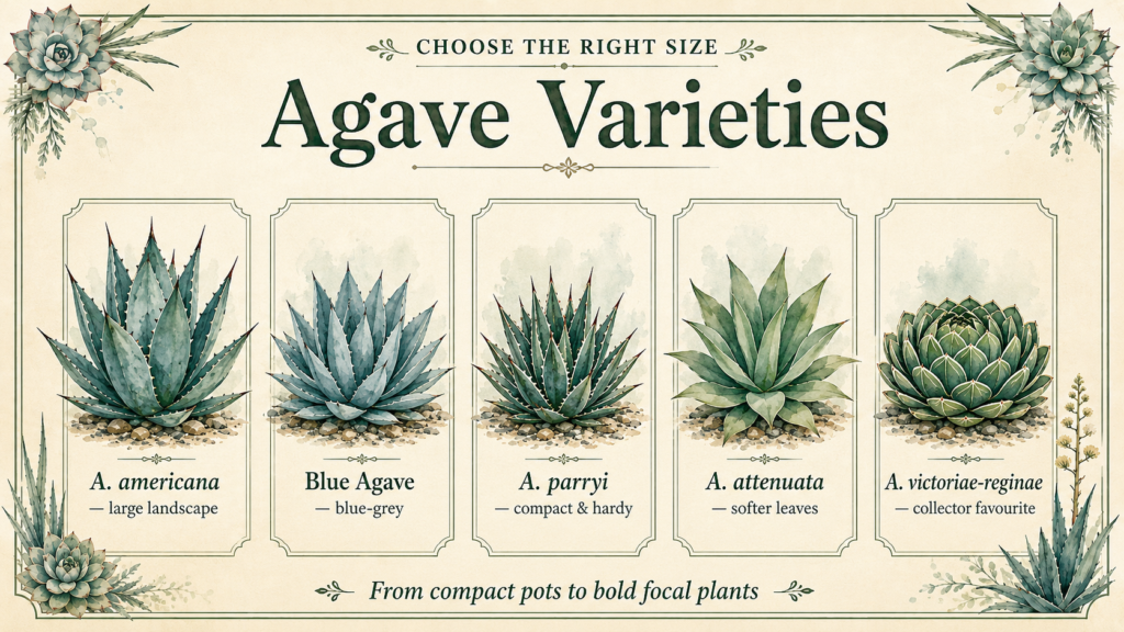 Agave Plant Care and Growing Guide: Tips for Healthy Growth Healthy agave plant growing in a sunny drought tolerant garden