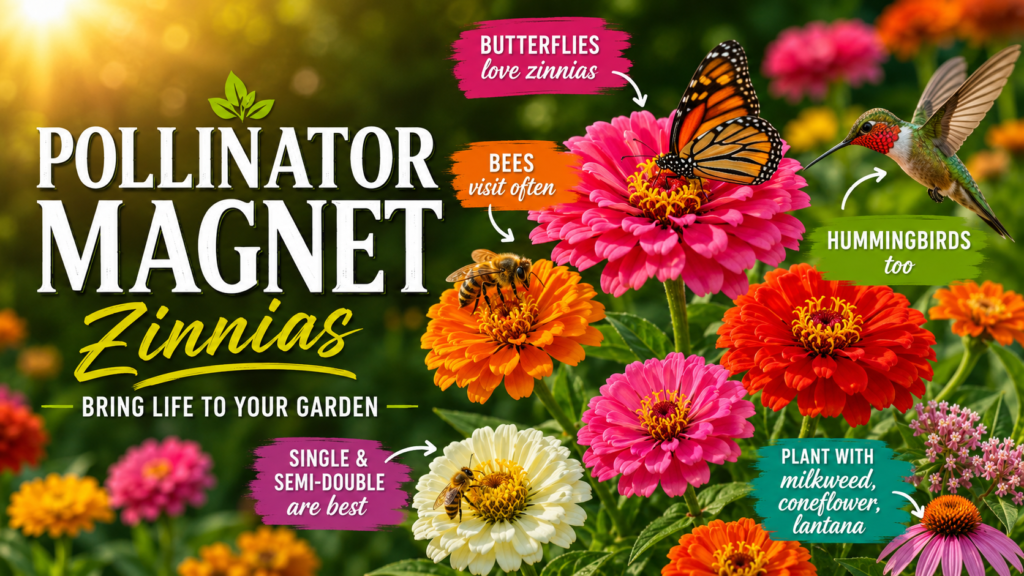 Zinnias Plant Care and Growing Guide for Beautiful Blooms Red, pink, orange, and yellow zinnias blooming together