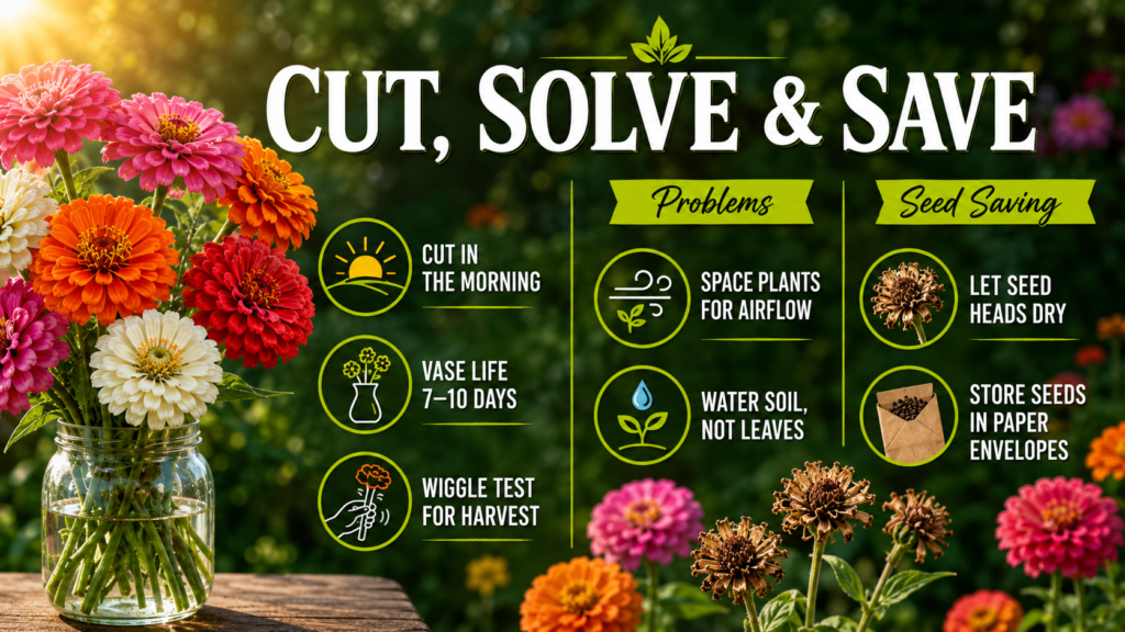 Zinnias Plant Care and Growing Guide for Beautiful Blooms Close-up of a colorful zinnia flower attracting pollinators