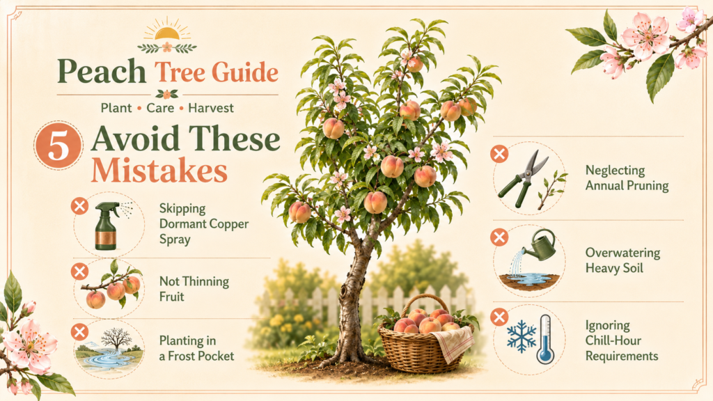 How to Grow a Peach Tree: Planting, Care & Harvest Guide How to grow a peach tree with healthy green leaves and developing fruit