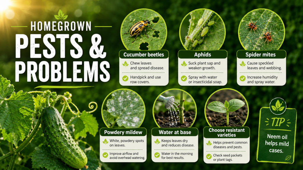 How to grow cucumber plant while protecting vines from common garden pests