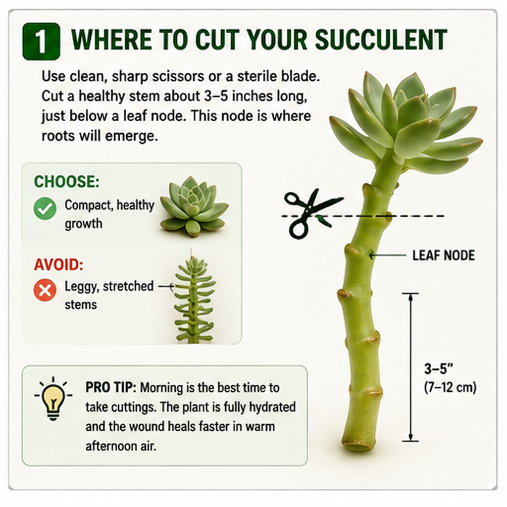 How to Plant Succulents: Grow & Propagate from Cuttings How to plant succulents from healthy leaf and stem cuttings