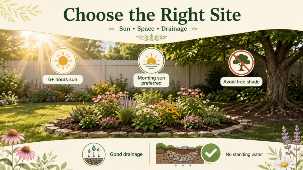 How to Start a Flower Garden: Planning, Planting & Care How to start a flower garden by choosing a sunny location with good drainage