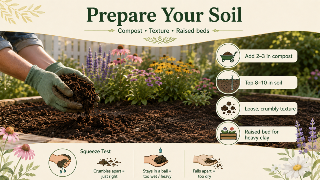How to Start a Flower Garden: Planning, Planting & Care How to start a flower garden with prepared soil ready for planting flowers