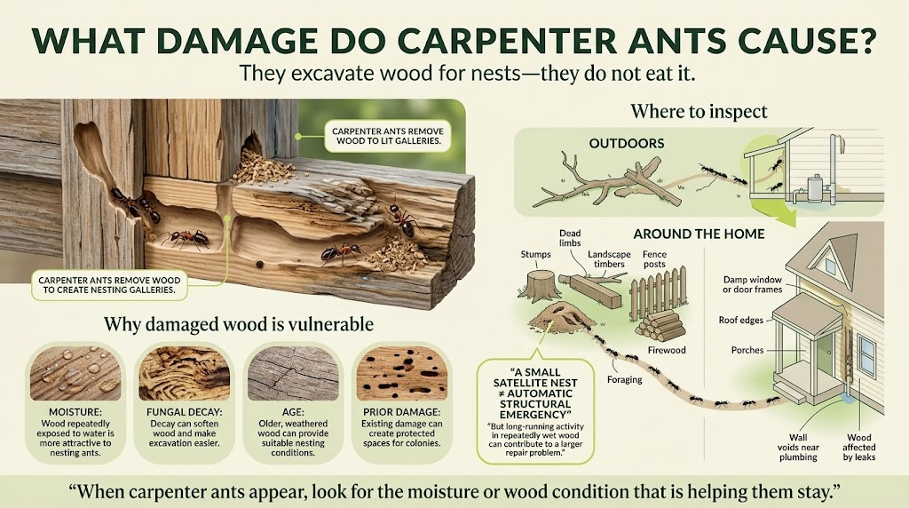 Carpenter Ants: Identification, Damage & Control