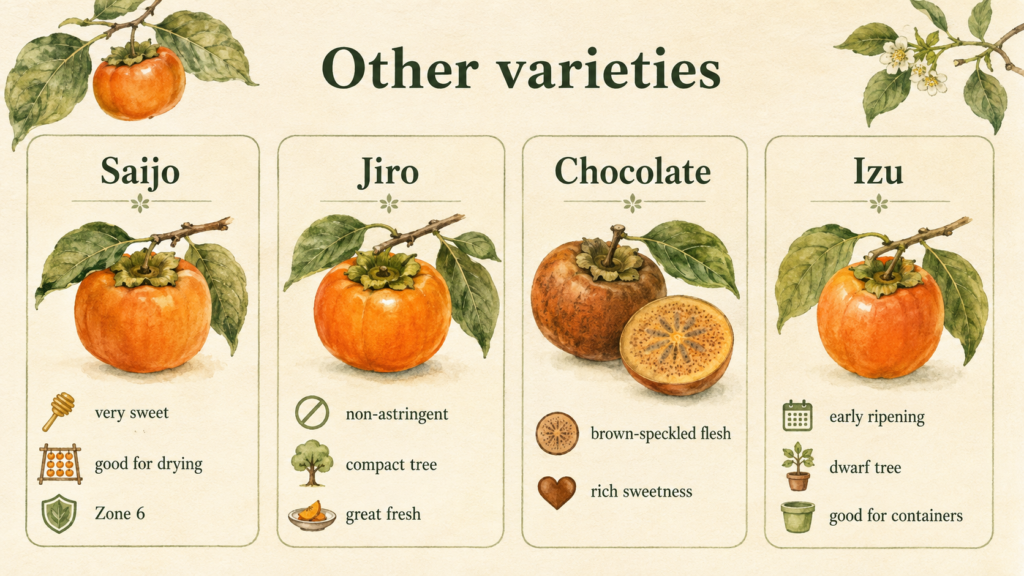 Persimmon Varieties Fuyu Hachiya Saijo And More Ripe Fuyu persimmons with their distinctive flattened shape