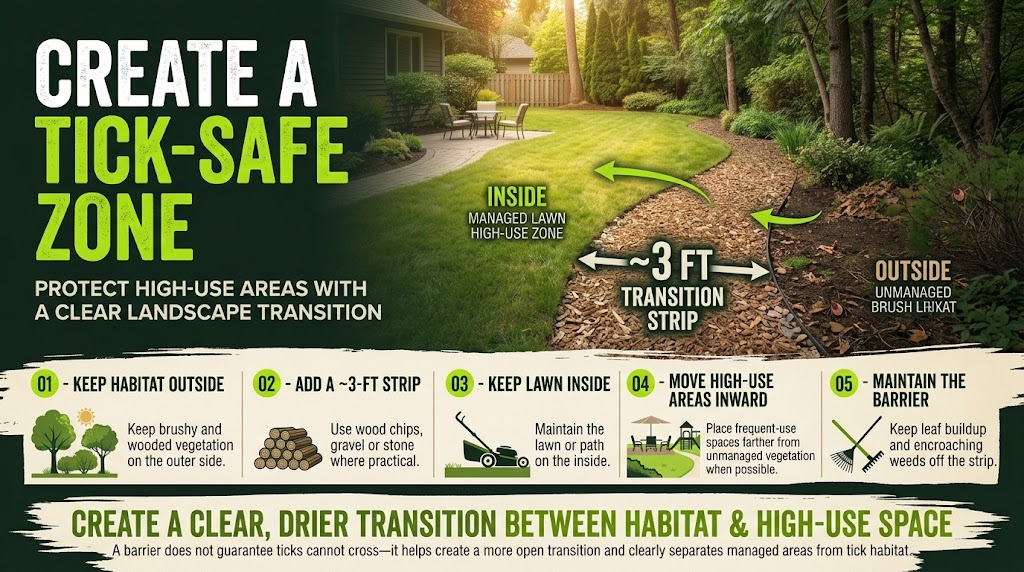 Tick Control for Lawns and Gardens: Easy Prevention Guide Tick-safe landscaping around patios, play areas, walkways, and other frequently used spaces.