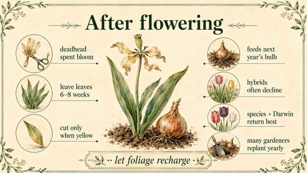 When to Plant Tulips: Complete Tulip Bulb Growing Guide Tulip shoots emerging from the soil in early spring