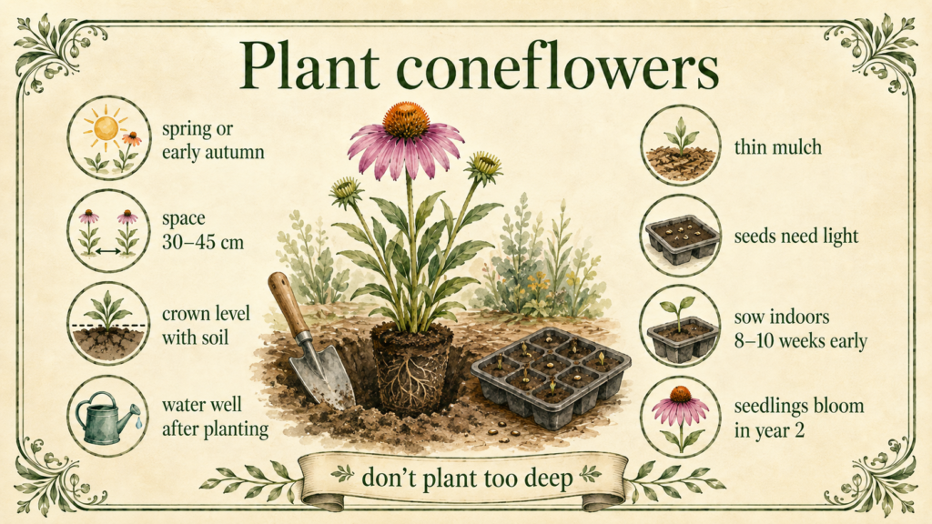 Echinacea (Coneflower): How To Grow And Care For It Close-up of an echinacea flower with a raised central cone