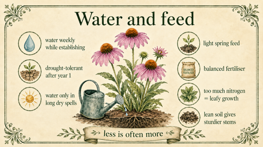 Echinacea (Coneflower): How To Grow And Care For It Young echinacea seedlings growing in garden soil. Healthy coneflowers attracting bees and butterflies outdoors