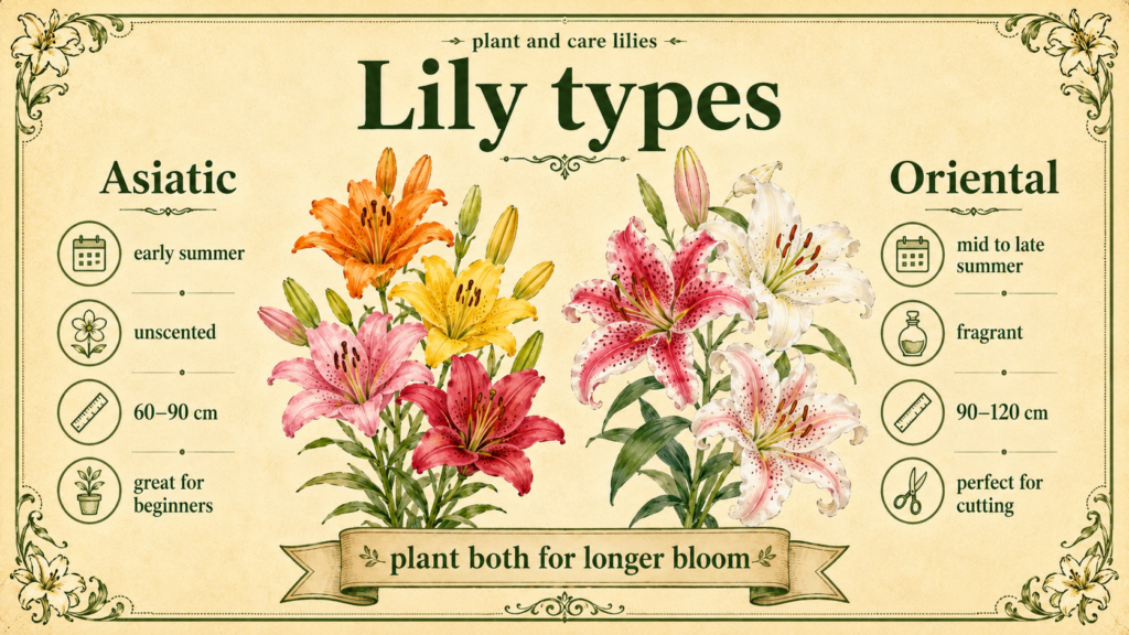 Learn How to Plant and Care for Your Lilies: Lily flowers White lily flowers blooming beautifully in a summer garden
