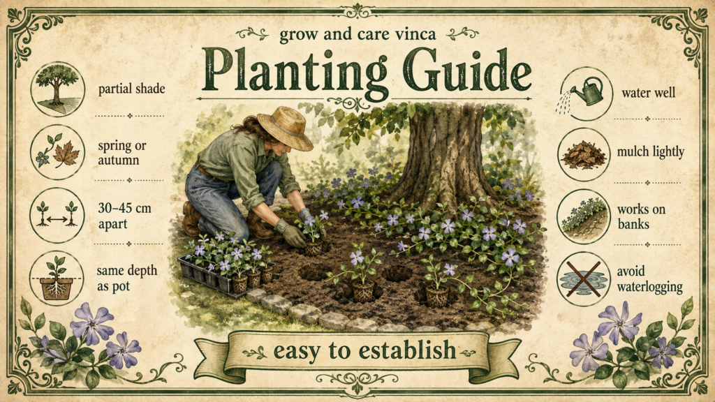 Periwinkle Plant: Complete Growing, Planting, and Care Guide Close-up of a delicate blue periwinkle flower in a garden