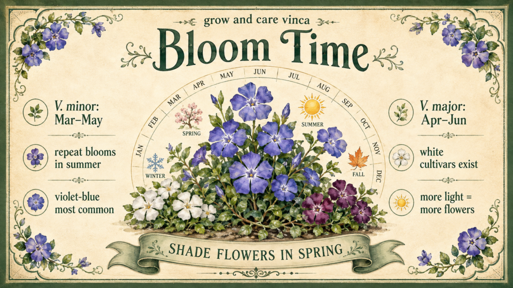 Periwinkle Plant: Complete Growing, Planting, and Care Guide Healthy periwinkle ground cover spreading across a shaded garden