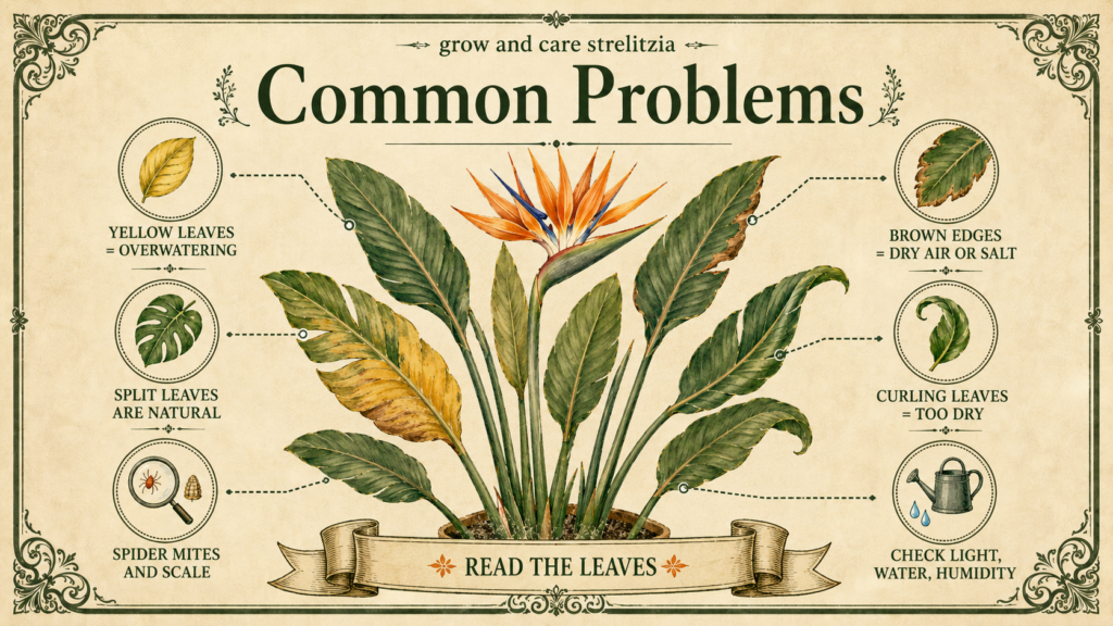 Learn How to Grow and Care for Bird of Paradise Plant Healthy bird of paradise leaves spreading in bright sunlight